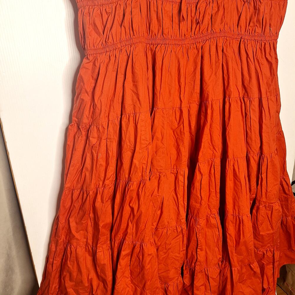 Jessakae Birdie Midi Dress 4X NEW Cotton Rust Smocked Milkmaid Cottage Fall - Picture 5 of 11